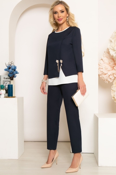 Костюм-тройка "Стефания" (блю) К3945
