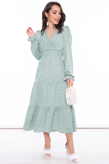 Платье "Арабелла" (олива) П3174