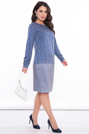 Юбка "Фиби" (пыльно-голубая) Ю2896