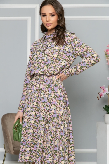 Платье "Джасинта" (цветы на зеленом) П4508