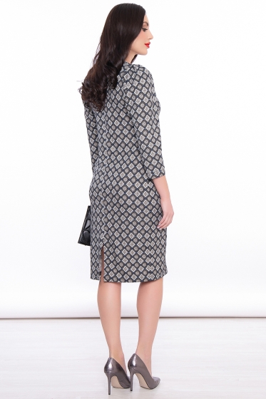 Платье "Миранда" (геометрия блю) П3068