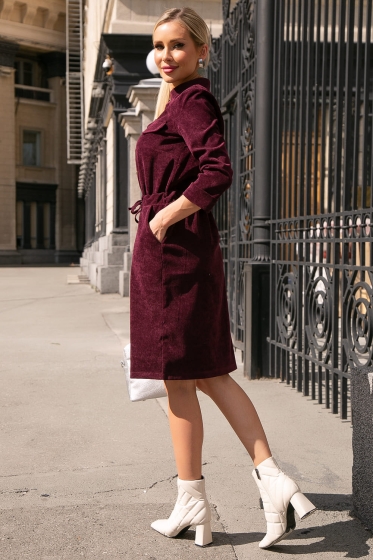 Платье "Сафари" (бордо) П3971