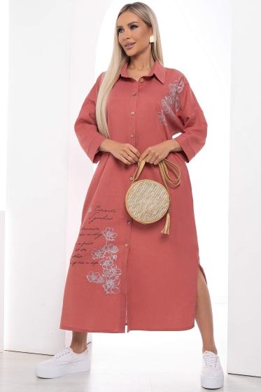 Платье "Мирослава" (терракот) П8948