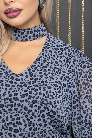 Платье Летящие мгновения (серо-фиолетовое) П11983