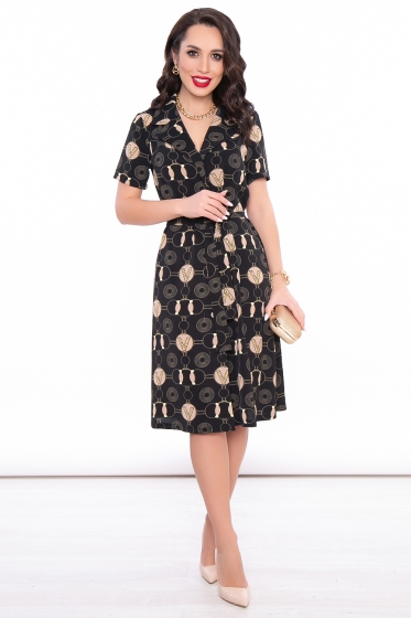 Платье-халат "Эстер" (блэк) П3149