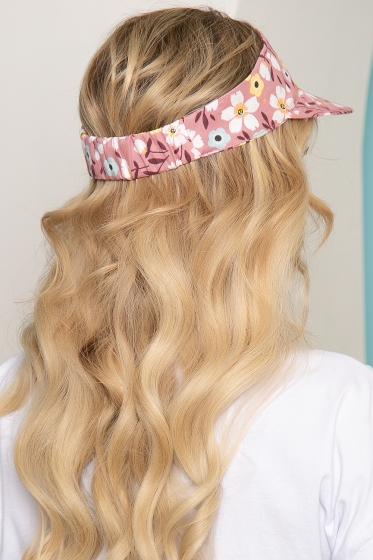 Козырек хлопковый (васильки, розовый) КЗ2