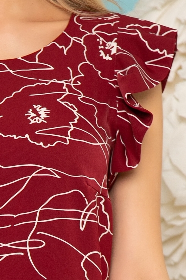 Платье "Рената" (бордо) П3658