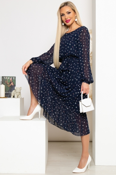 Платье "Фортуна" (темно-синее) П3970