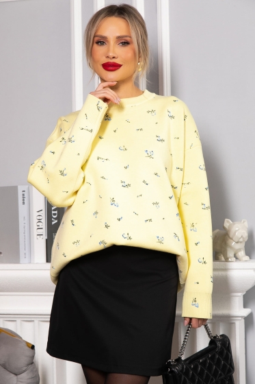 Свитер оверсайз Анита (лимонный) Б14758-1М