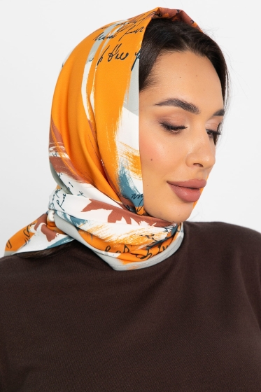 Косынка с подворотом (оранжевая пастель) КП26-23М