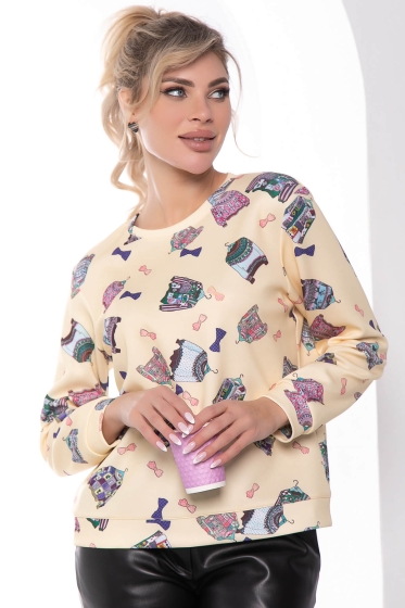 Свитшот "Модница" (лимонный пудинг) Б7959