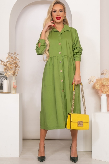 Платье "Сибилла" (весенняя зелень) П4073