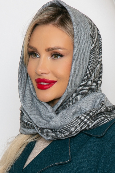 Косынка с отворотом (клетка) КО7