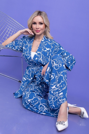 Костюм "Зарина" (джинс/узор) К6004