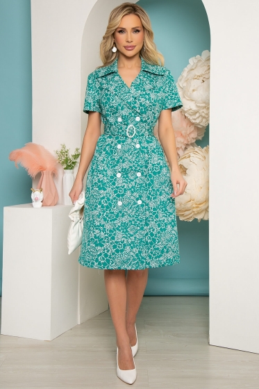 Платье "Летний мотив" (грин) П3619
