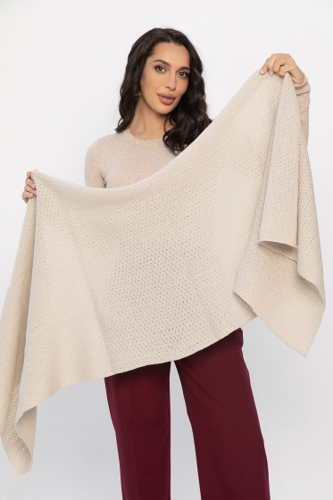 Вязаный палантин (речной жемчуг) ВП03-1М