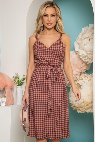 Сарафан "Изящный комплимент" (ягодный мусс) П3647