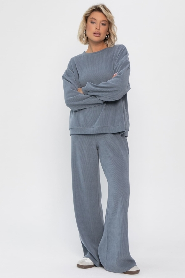 Костюм трикотажный Августа ХИТ (светло-серый) К14347-5М