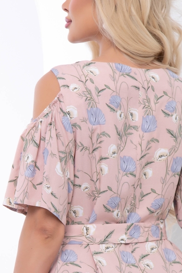 Платье "Марианна" миди (пудра) П6070