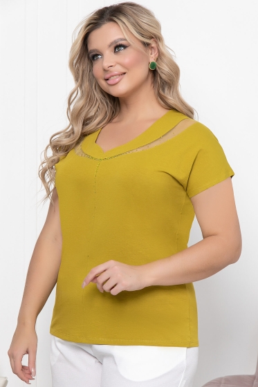 Блуза "Луиза" (горчица) Б6023