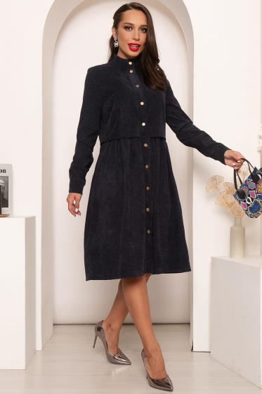 Платье "Муза" (темно-синее) П4117