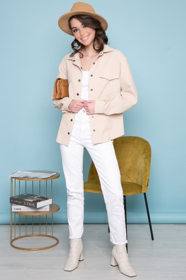 Рубашка "Будь в тренде" (слоновая кость) Б3315