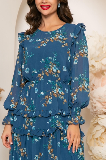 Платье "Ребекка" (блю) П4346