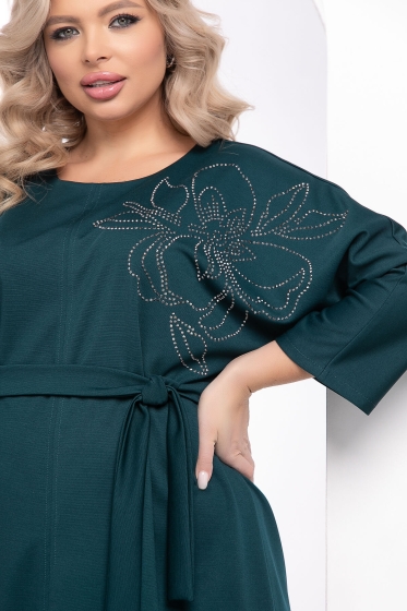 Платье "Флора" (изумруд) П8113