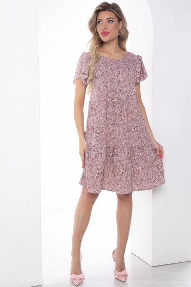 Платье "Ветер перемен" (пыльная роза) П9057