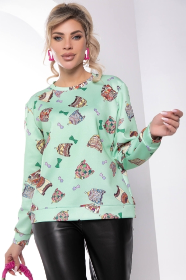 Свитшот "Модница" (фисташковый чизкейк) Б7960