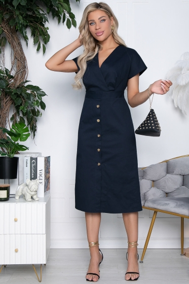 Платье Гавана (темно-синее) П10396