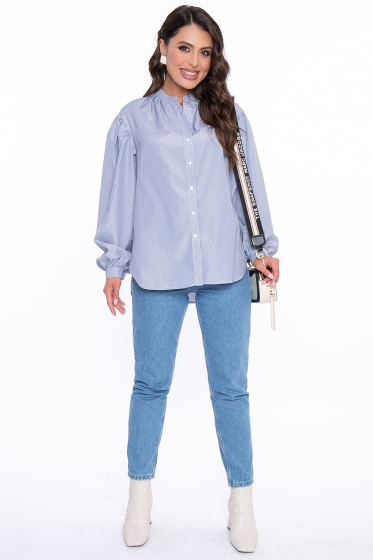 Рубашка с объёмными рукавами "Эльза" (полоска) Б2720