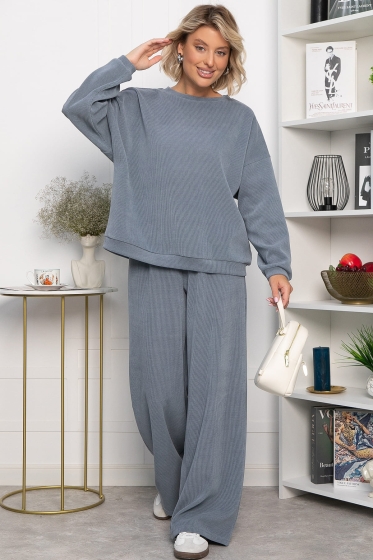 Костюм трикотажный Августа ХИТ (светло-серый) К14347-5М