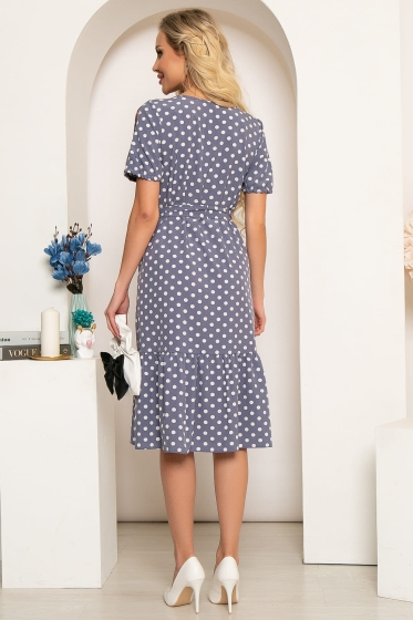 Платье "Магия цветов" (джинс) П4040