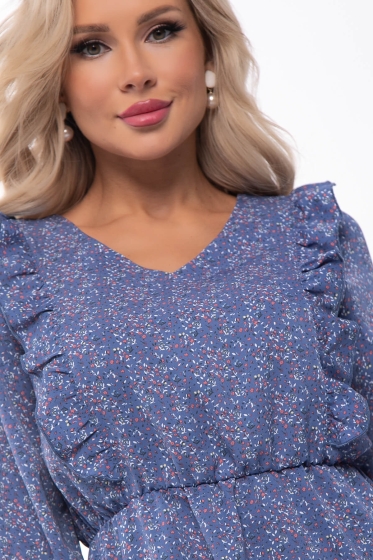 Платье "Купава" (голубое) П7452