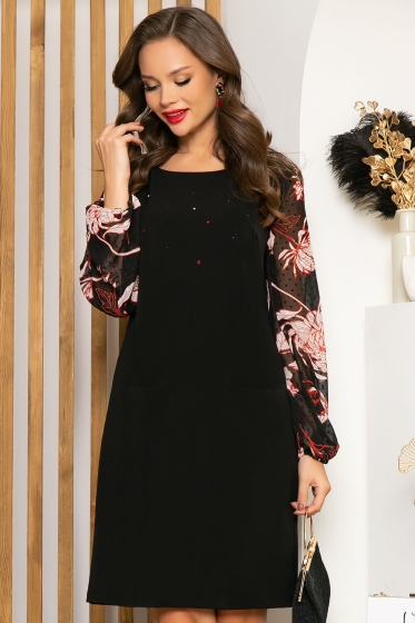 Платье "В ночи" (цветы) П4426