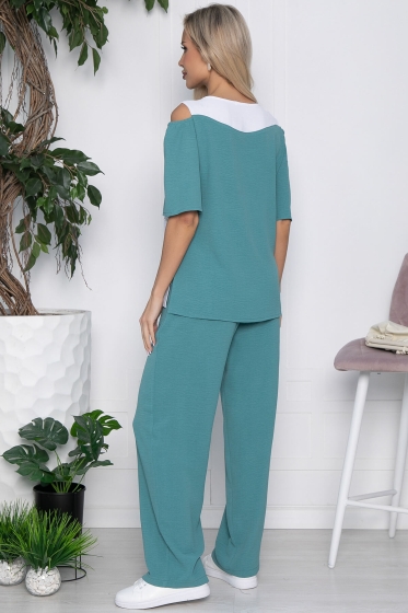 Костюм Аурика (белый/олива) К10672