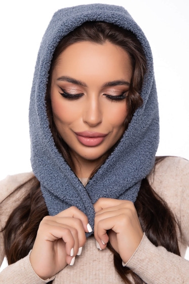 Капюшон-шапка с кнопкой (джинс) КШ1