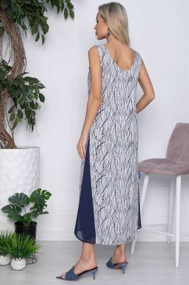 Сарафан Новый сезон (белый/принт) П10509