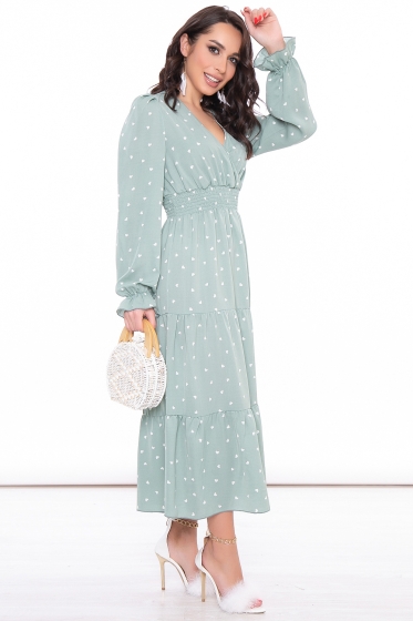 Платье "Арабелла" (олива) П3174