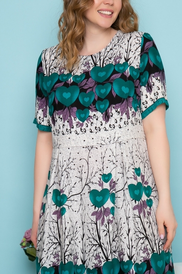 Платье Эмма (бирюза) П3398