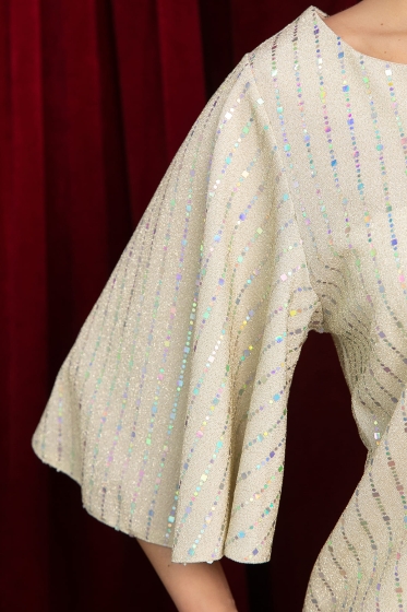 Блуза праздничная Ты ослепляешь! (золото) Б14700-7М