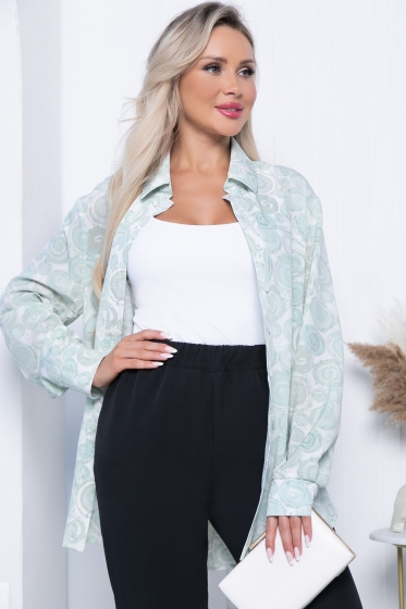 Рубашка "Алеста" Б7195 (фисташка)