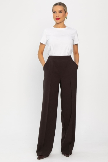 Брюки на резинке Лавриона (кофе) Б14261-18М