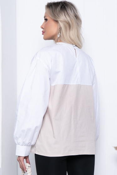 Блуза "Путь к совершенству" (светлый беж) ХИТ Б7211