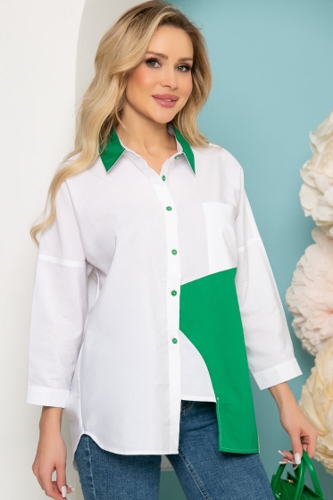 Рубашка "Тенденция весны" (грин) Б3420