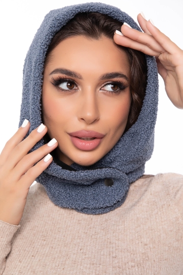 Капюшон-шапка с кнопкой (джинс) КШ1