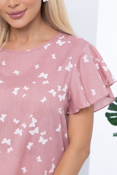 Блуза "Гайана" (пыльная роза) Б6777