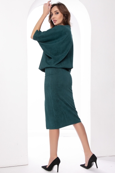 Платье "Вэнсдей" (зеленое) П8282
