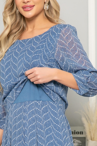 Платье "Пелагея" (голубое) П4969